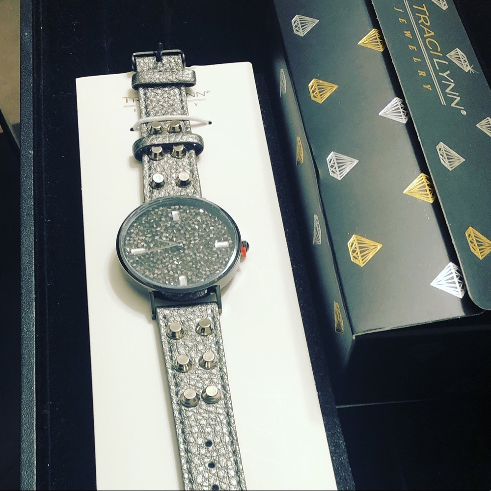 Stud n Chic Pewter Watch